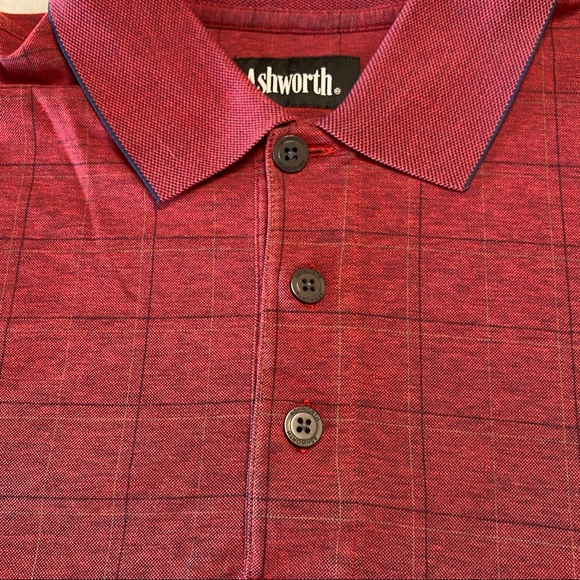 Vintage Ashworth Red Collar Golf Polo Shirt in size L large - Picture 4 of 14